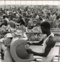 Male workers in a sandal factory, Africa, c. 1960