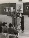 Geology & health lessons, children in classroom, Tunisia, 1959