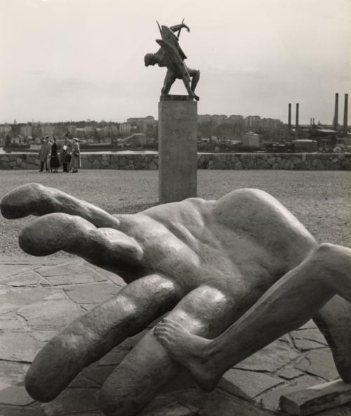 Hand of God sculpture by Carl Milles, Milles Garden, Stockholm, Sweden, 1958