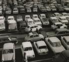 Crowded parking lot, Italy, 1953