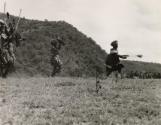 Zulu warriors dancing, South Africa, 1953