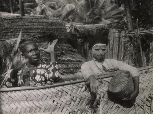 Group of Anjouan women with face-paint, Union of Comoros, Africa, 1938