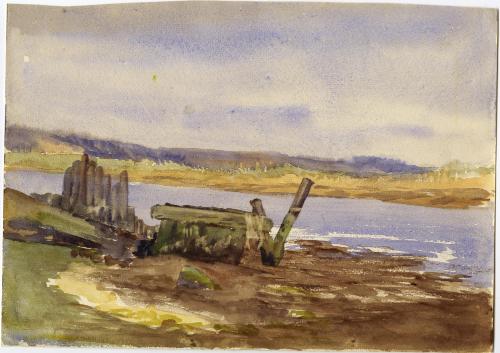 untitled [Pilings and stream]