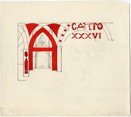 Design for Canto XXXVI: letter A