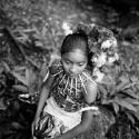 Langi, Wearing a Siapo (Bark Cloth) Dress, Western Samoa