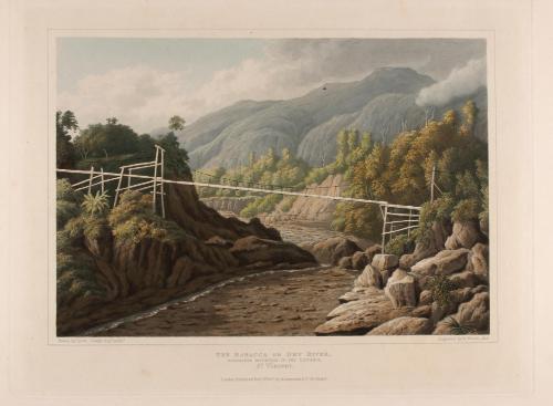 The Rabacca or Dry River, Soufriere Mountain in the Distance. St. Vincent, from "Scenery of the Windward and Leeward Islands"