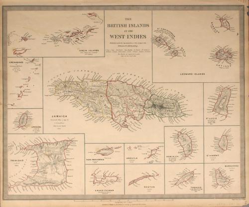 Map of the British Islands in The West Indies